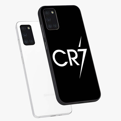 Cr7 Elite Strike Glass Case displayed in angled mockup highlighting powerful sports graphic with bold athletic theme.