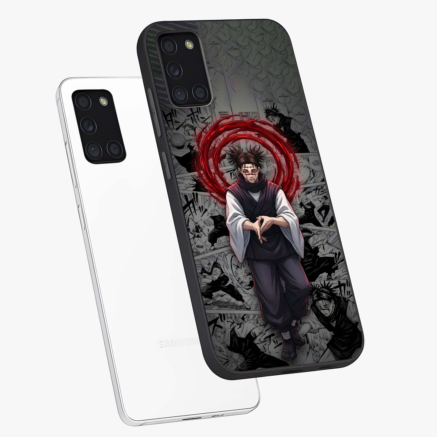 Cursed Ritual Ascension Glass Case displayed in angled mockup highlighting mystical ritual illustration with supernatural aesthetic.