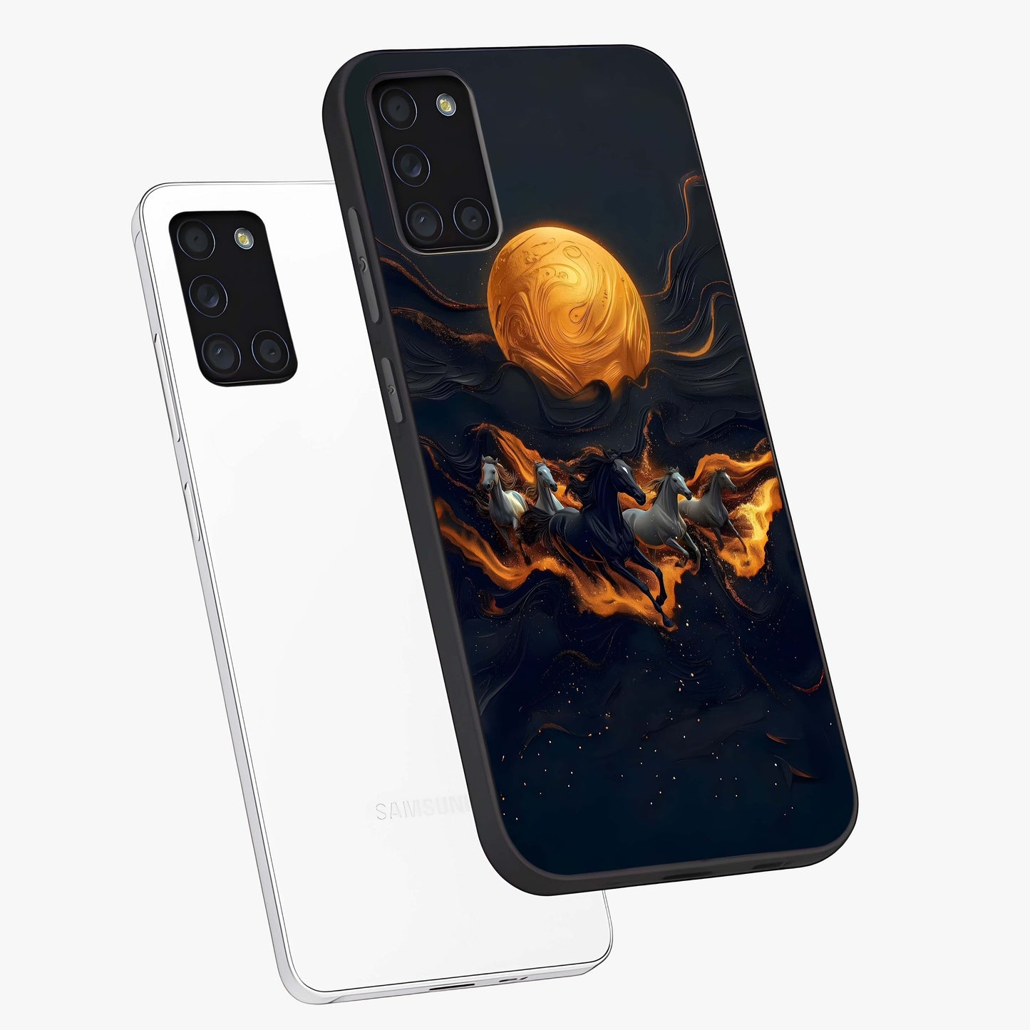 Golden Royal Heritage Glass Case displayed in angled mockup highlighting luxurious heritage design with golden aesthetic style.