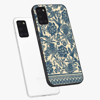 Heirloom Wild Bloom Glass Case displayed in angled mockup highlighting botanical bloom design with classic aesthetic style.
