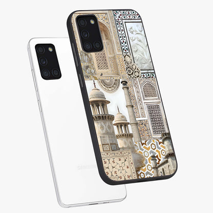 Mughal Marble Legacy Glass Case displayed in angled mockup highlighting elegant heritage marble artwork with royal aesthetic.