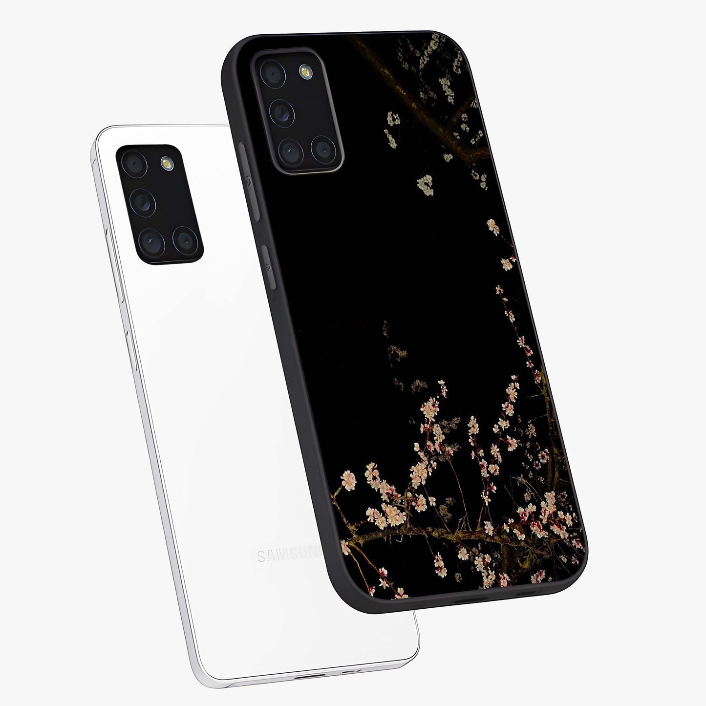 Petal Moon Light With Custom Name Glass Case displayed in angled mockup highlighting delicate petal design with custom name feature.