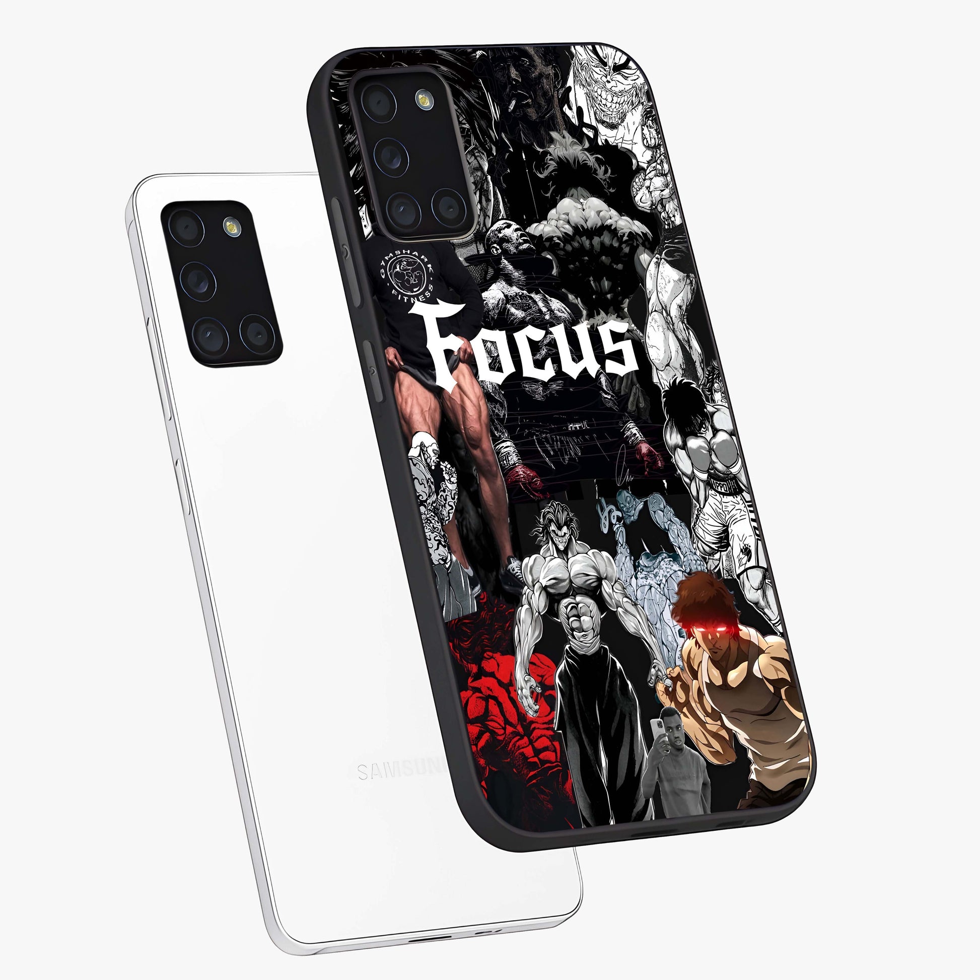 Relentless Power Focus Glass Case displayed in angled mockup highlighting bold statement design with modern aesthetic style.