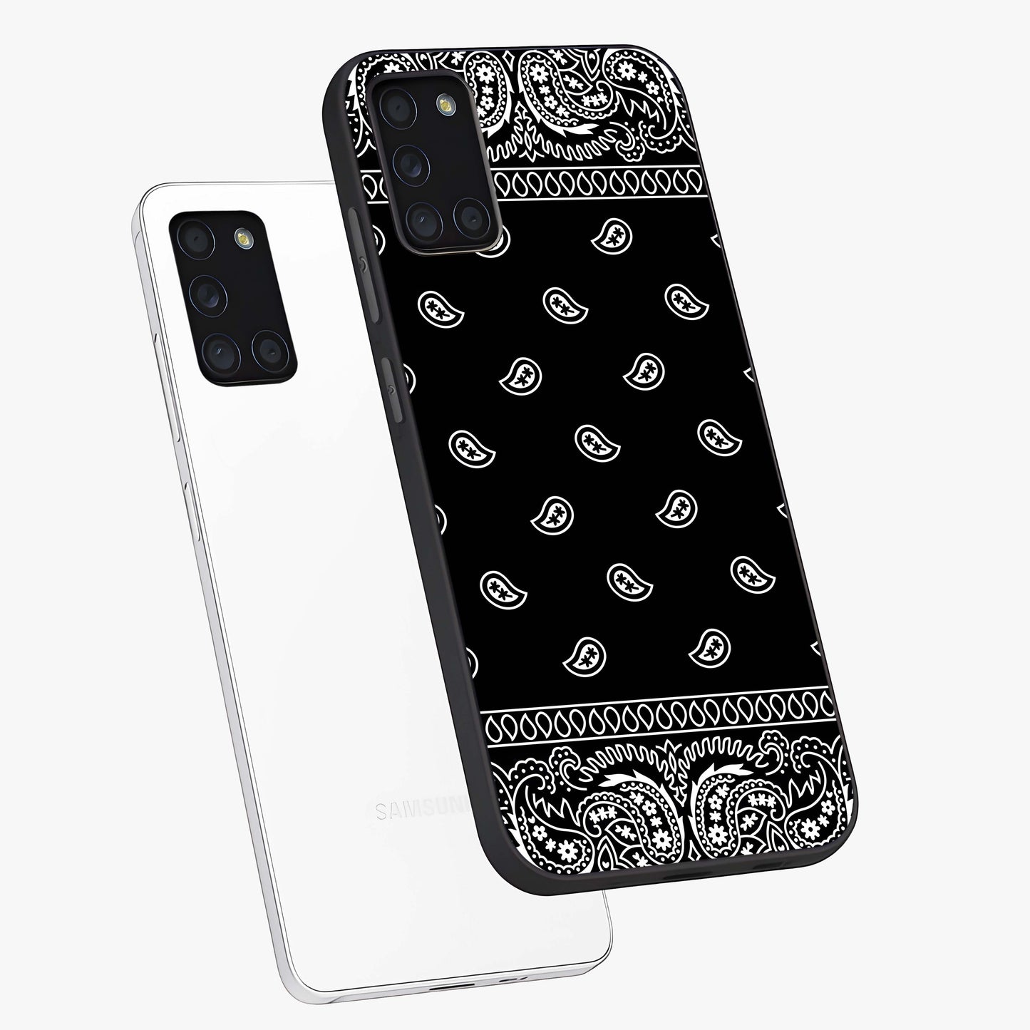 Retro Rebel Threads Glass Case displayed in angled mockup highlighting retro inspired graphic design with rebellious aesthetic.