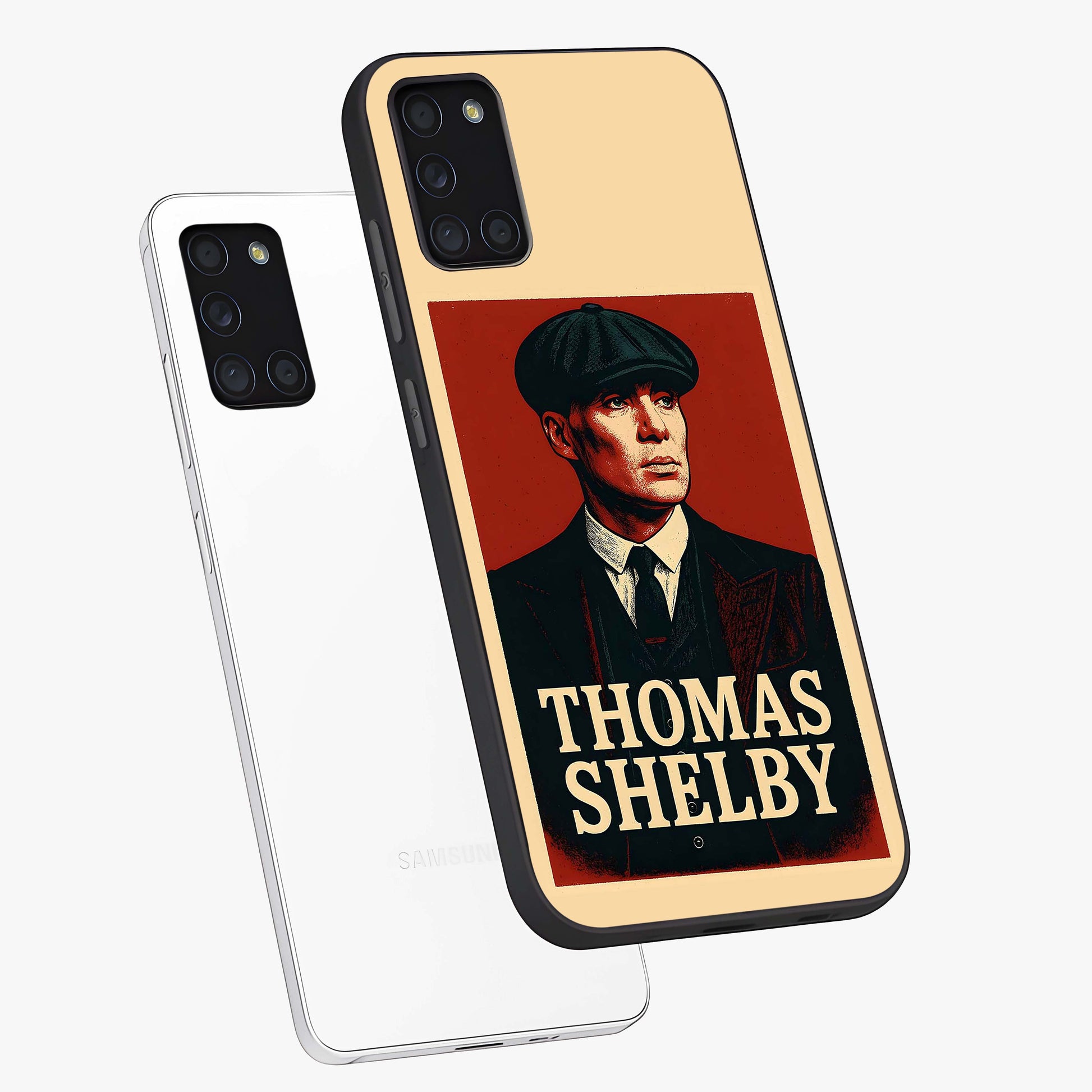 Vintage Mafia Authority Glass Case displayed in angled mockup highlighting powerful retro design with classic gangster aesthetic.