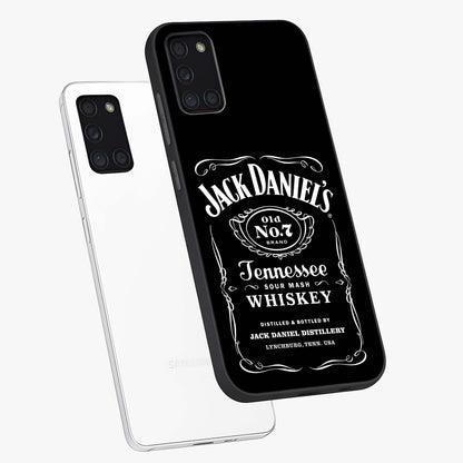 Vintage Whiskey Heritage Glass Case displayed in angled mockup highlighting retro beverage themed design with heritage aesthetic.