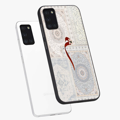 White Aesthetic Bow Glass Case displayed in angled mockup highlighting clean bow design with soft aesthetic style.