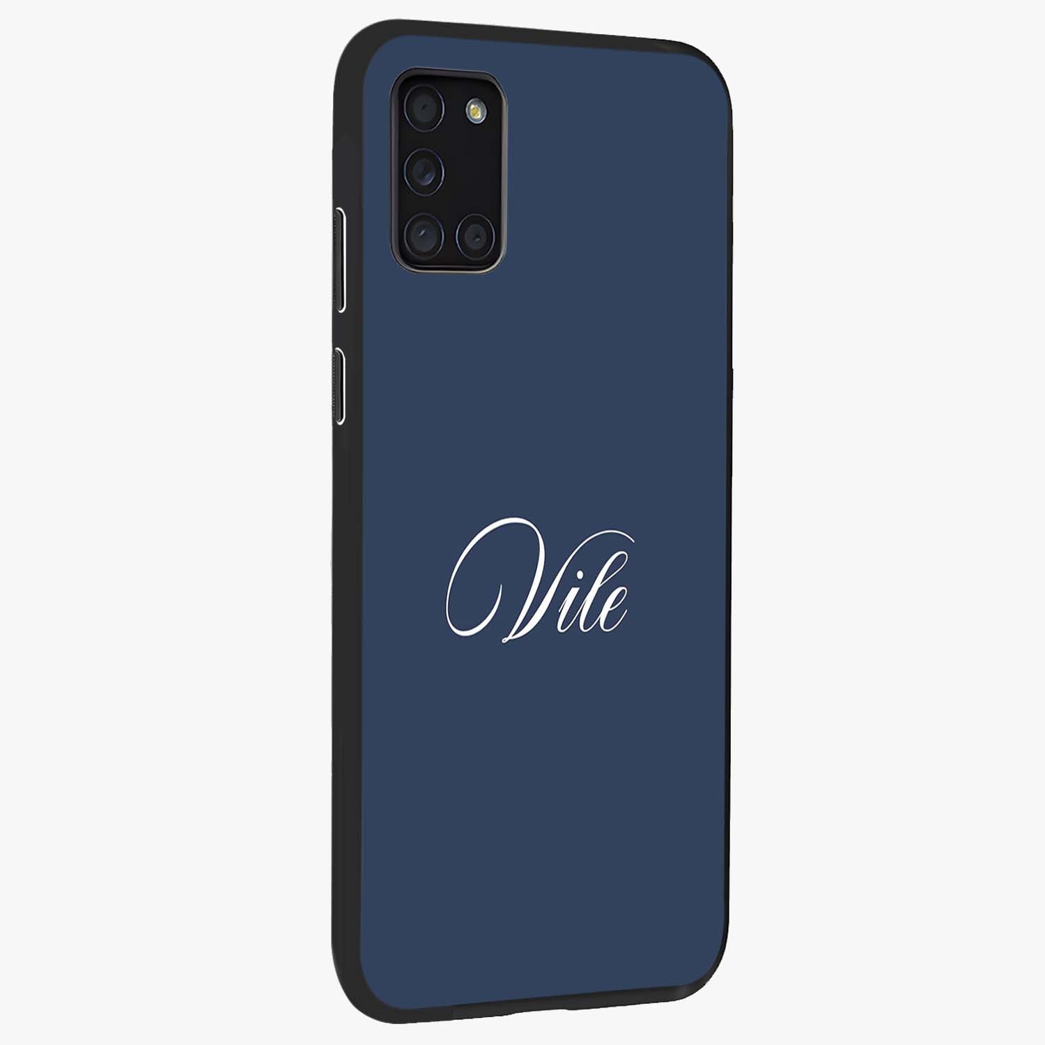 Blue Vintage Floral Pattern Glass Case displayed in angled mockup highlighting classic blue floral pattern and retro aesthetic design.