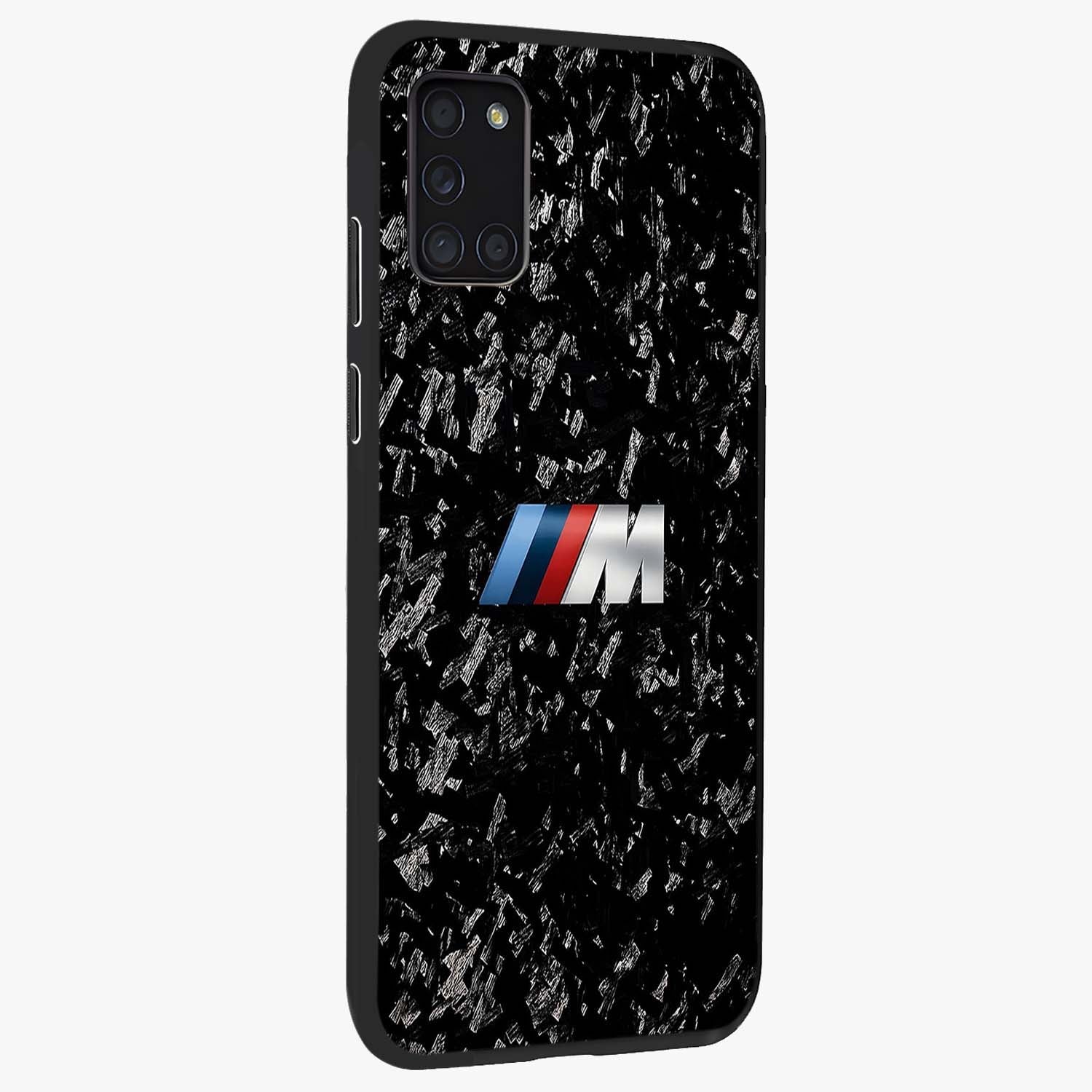 Carbon Speed Mark Glass Case upright view showcasing modern carbon speed graphic with bold automotive theme.