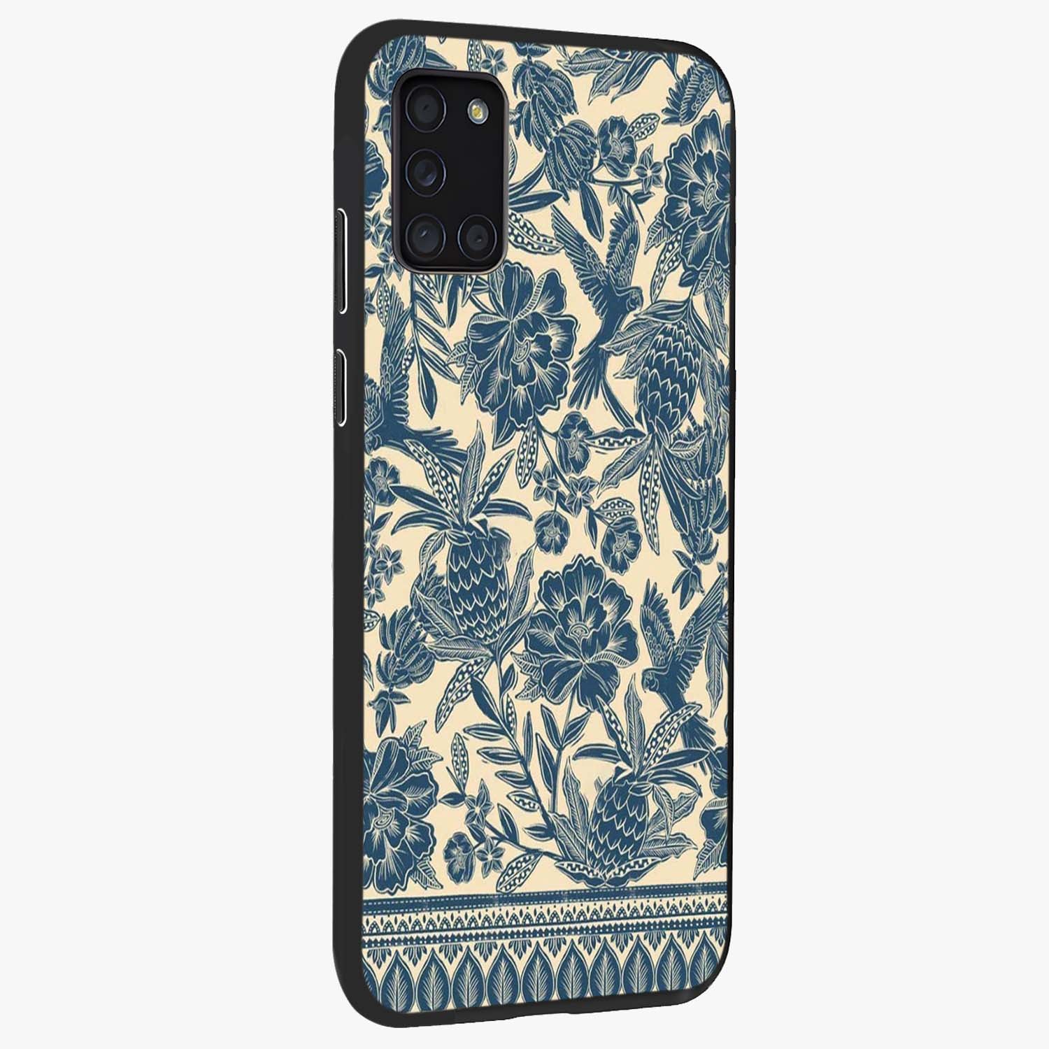 Heirloom Wild Bloom Glass Case upright view showcasing delicate wildflower artwork with timeless floral theme.