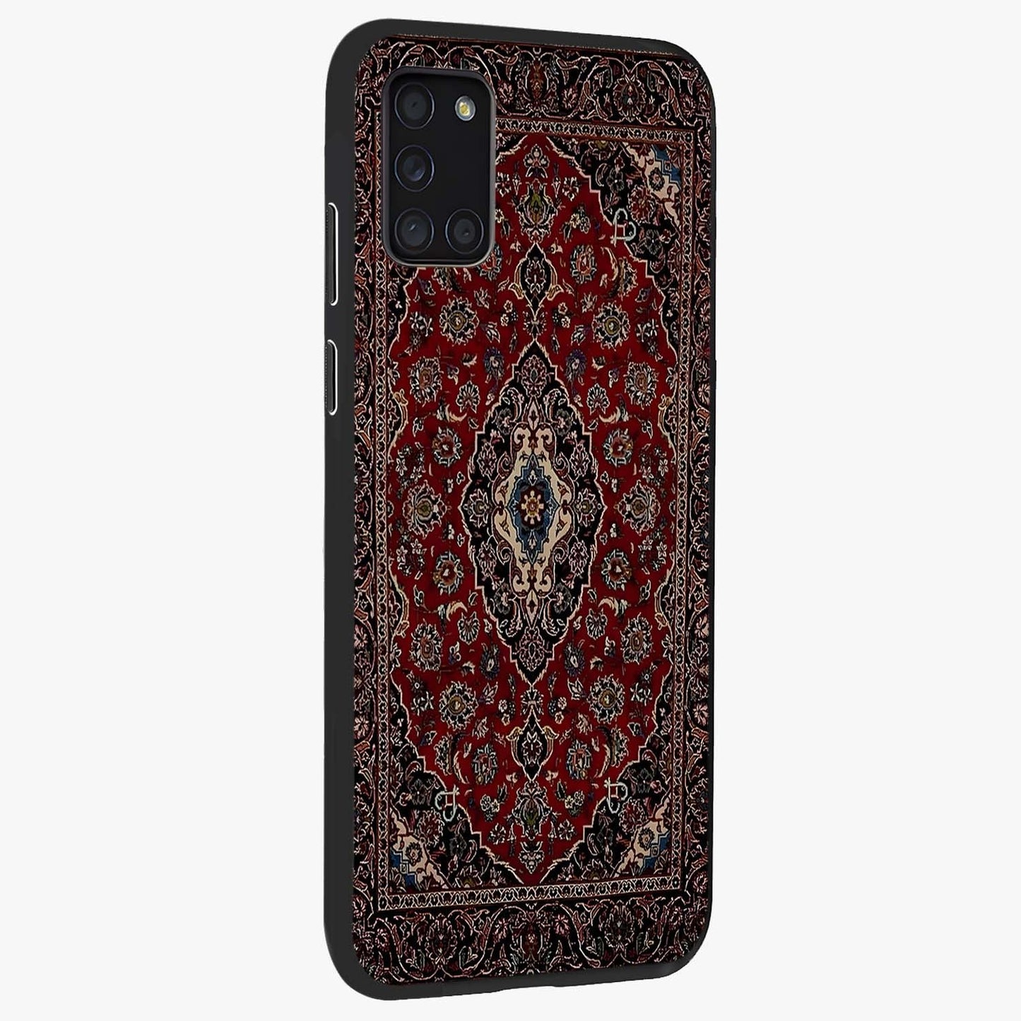 Heritage Carpet Royale Glass Case upright view showcasing detailed ornamental artwork with luxurious traditional theme.