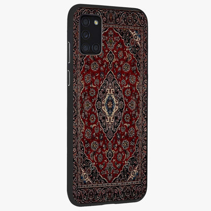 Heritage Carpet Royale Glass Case upright view showcasing detailed ornamental artwork with luxurious traditional theme.