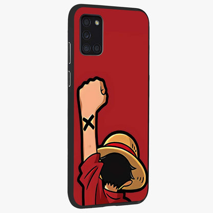 Luffy X Spirit Glass Case upright view showcasing striking anime artwork with adventurous character theme.