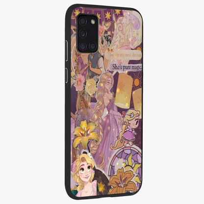 Magical Tangled Dream Glass Case upright view showcasing enchanting artistic artwork with dreamy fantasy theme.