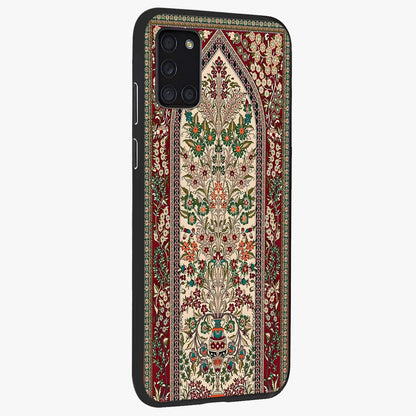 Persian Inspired Glass Case upright view showcasing decorative Persian artwork with rich heritage theme.