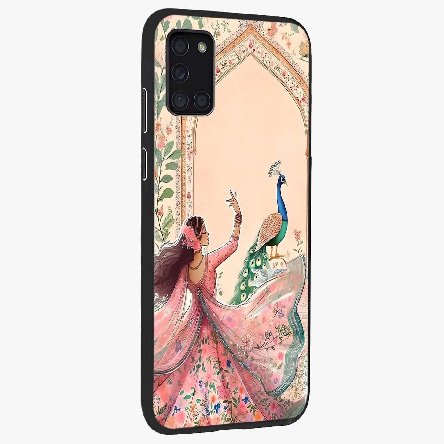 Royal Grace Muse Glass Case upright view showcasing stylish artistic artwork with sophisticated royal theme.