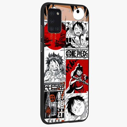 Strawhat Chaos Panels Glass Case upright view showcasing energetic anime artwork with bold adventure theme.