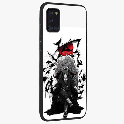 Uchiha Shadow Throne Glass Case upright view showcasing magical underwater galaxy artwork with vibrant cosmic theme.