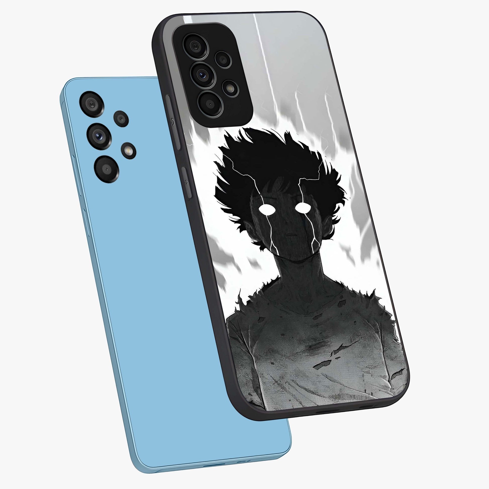 Awakened Inner Rage Glass Case displayed in angled mockup highlighting powerful graphic design and bold artistic theme.