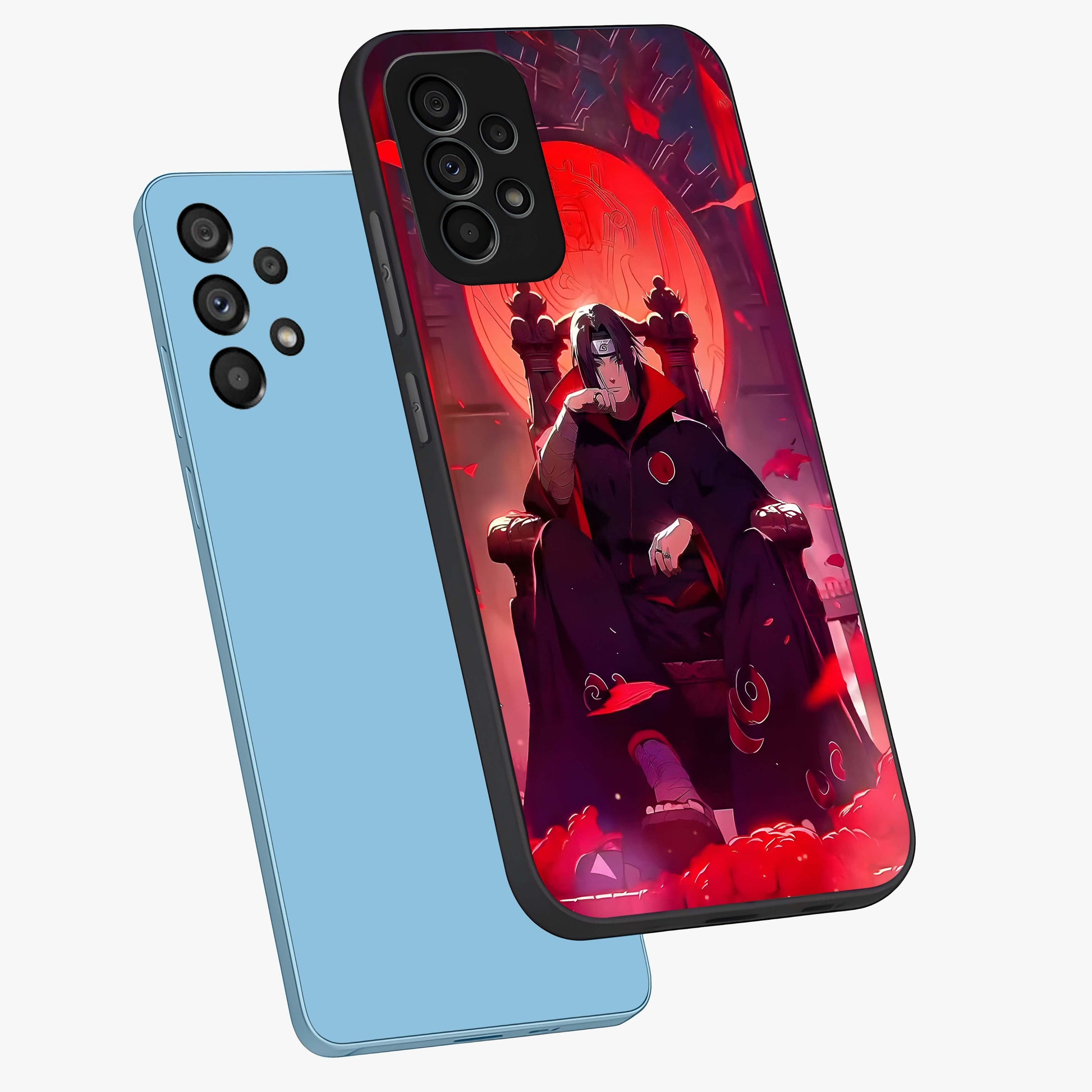 Blood Moon Sovereign Glass Case displayed in angled mockup highlighting dark celestial moon design and dramatic theme.