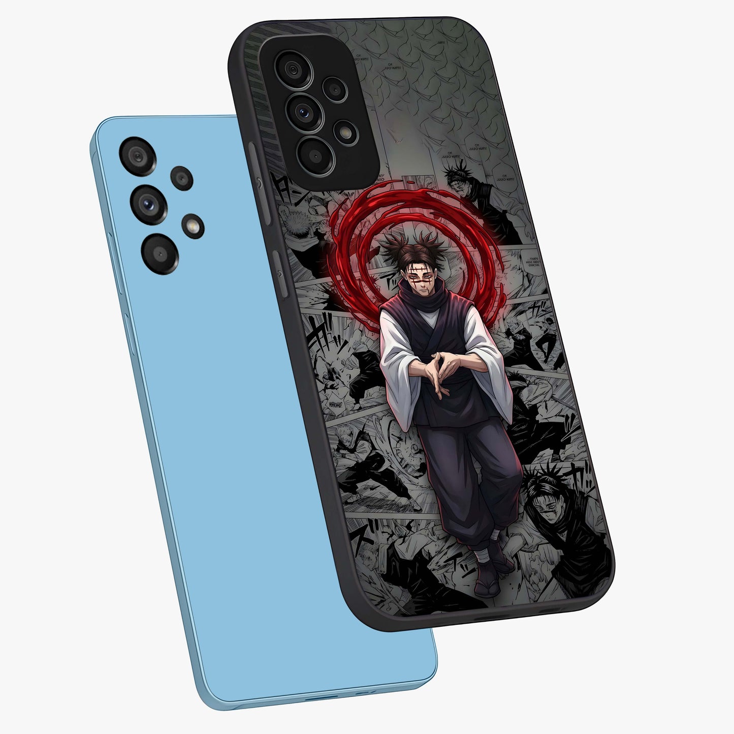 Cursed Ritual Ascension Glass Case displayed in angled mockup highlighting mystical ritual illustration with supernatural aesthetic.