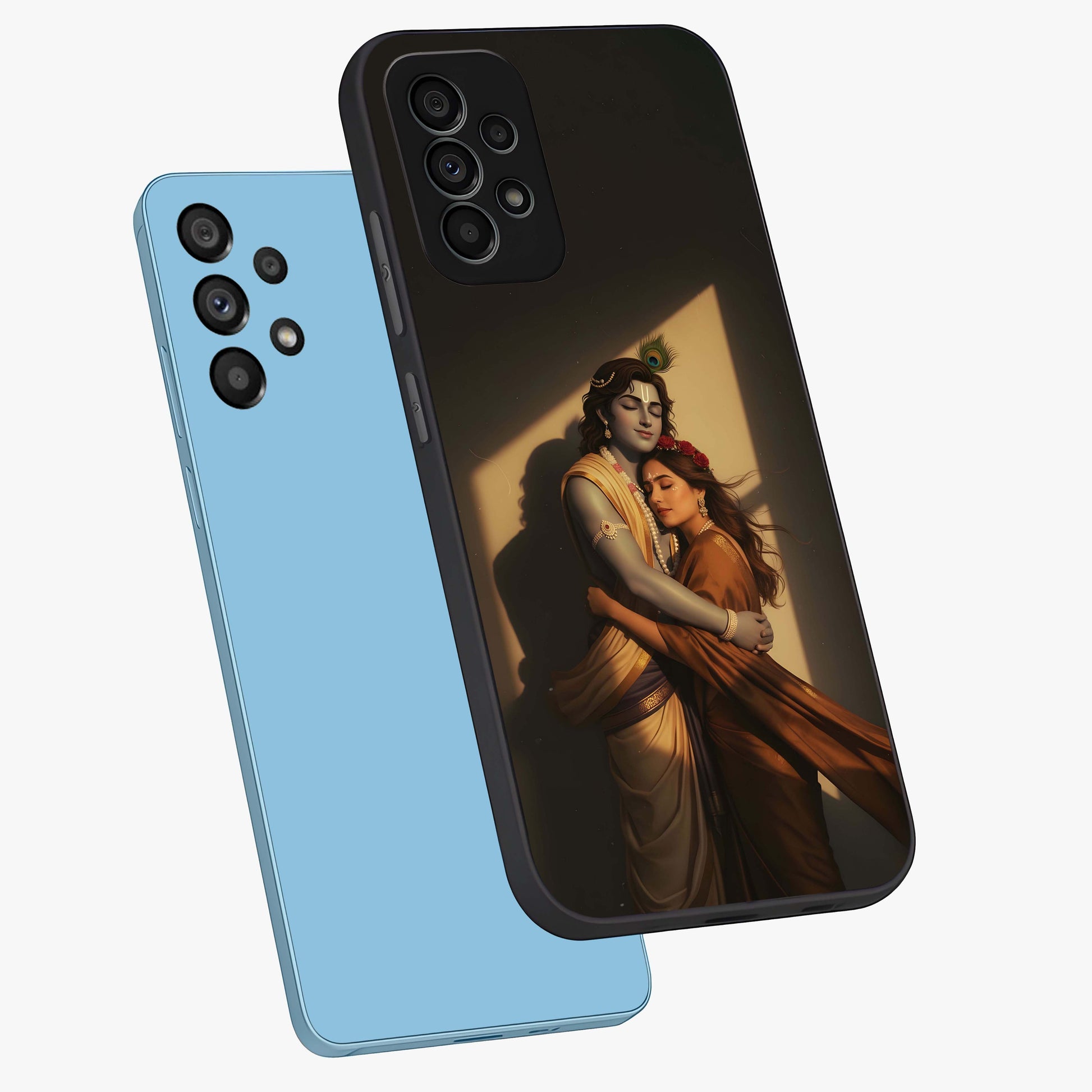 Divine Eternal Love Glass Case displayed in angled mockup highlighting elegant divine inspired design with peaceful aesthetic.
