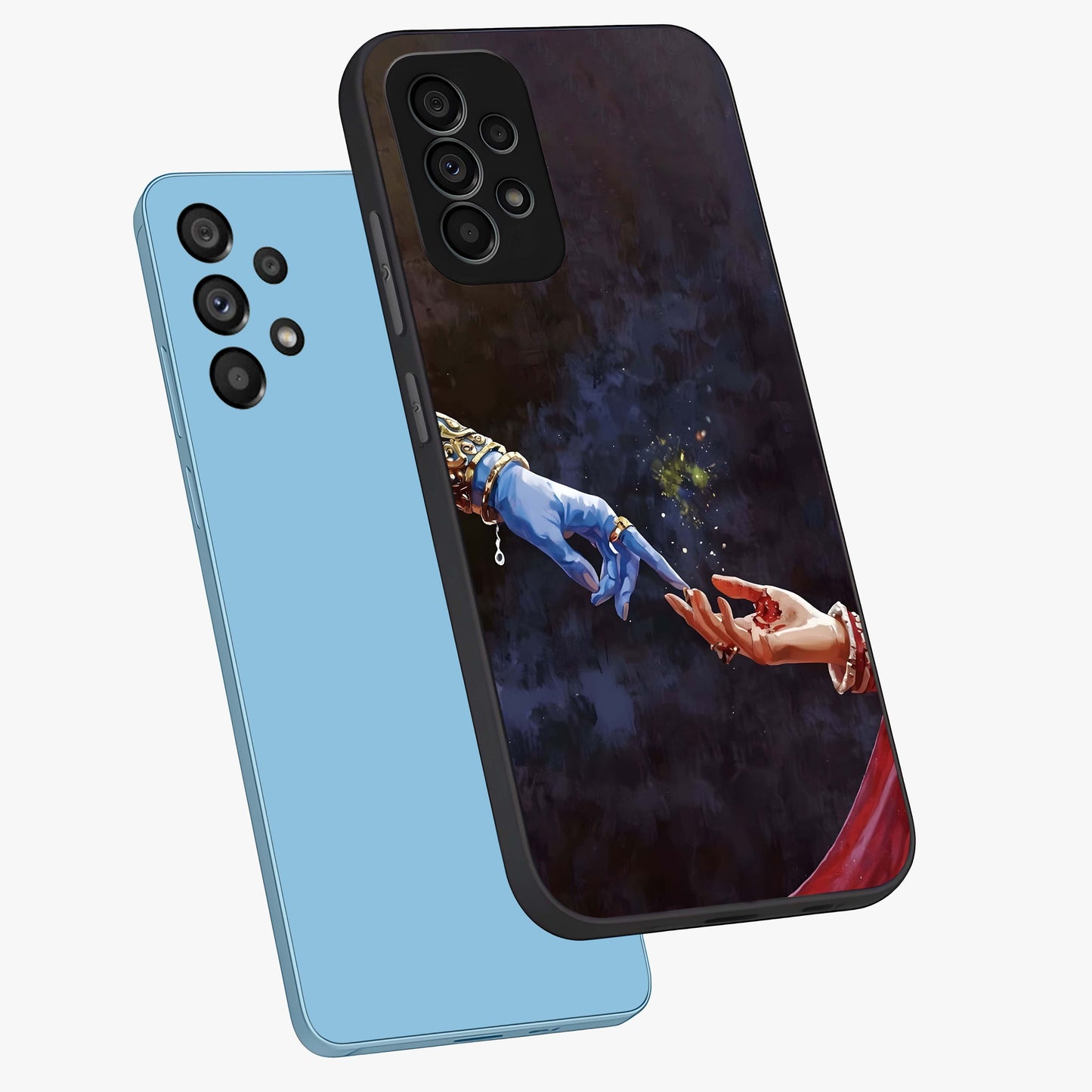 Divine Touch Eternal Glass Case displayed in angled mockup highlighting elegant divine inspired design with calm aesthetic style.