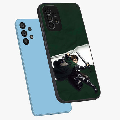 Emerald War Vanguard Glass Case displayed in angled mockup highlighting intense battle inspired design with emerald tone aesthetic.