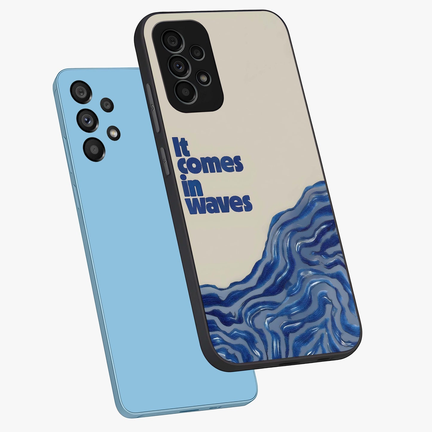 Itachi Sharingan Glass Case displayed in angled mockup highlighting striking sharingan eye design with dramatic anime aesthetic.