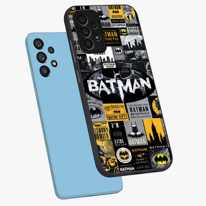 Knight Gotham Rise Glass Case displayed in angled mockup highlighting powerful knight silhouette design with dramatic aesthetic.