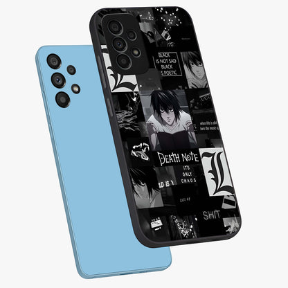Midnight Chaos Mind Glass Case displayed in angled mockup highlighting chaotic artistic design with dramatic midnight aesthetic.