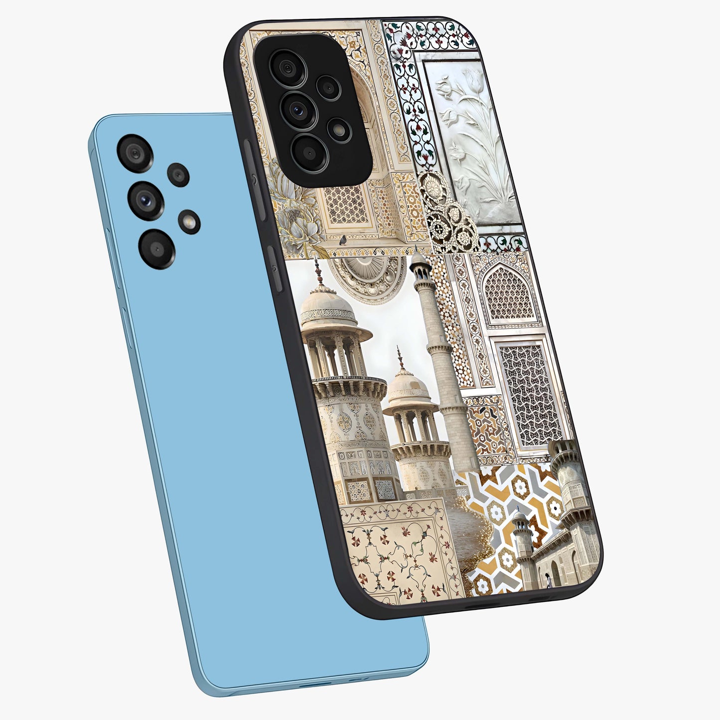 Mughal Marble Legacy Glass Case displayed in angled mockup highlighting elegant heritage marble artwork with royal aesthetic.