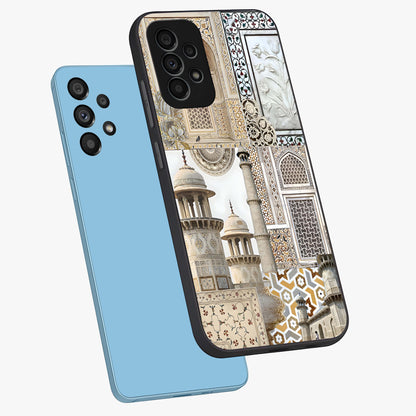 Mughal Marble Legacy Glass Case displayed in angled mockup highlighting elegant heritage marble artwork with royal aesthetic.