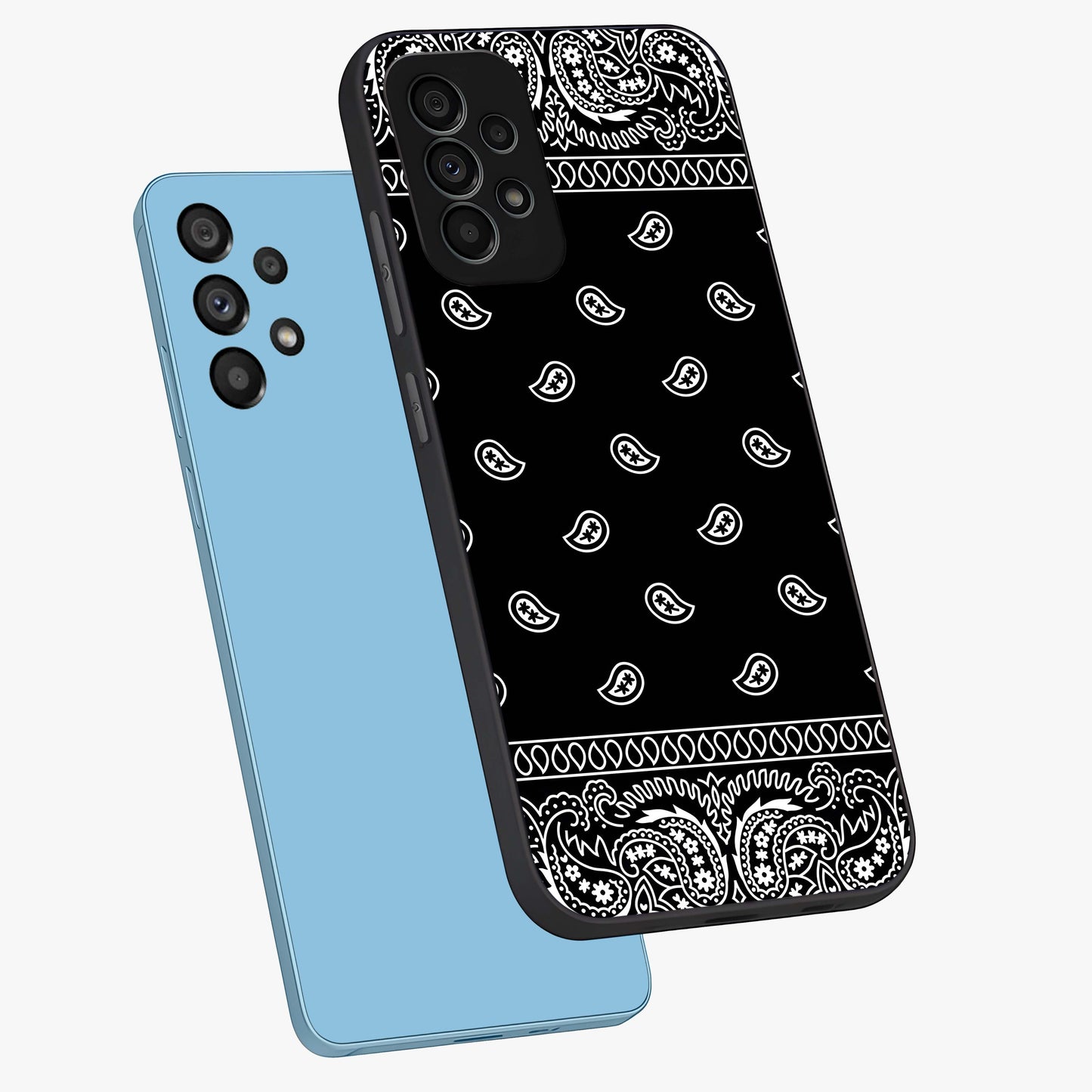 Retro Rebel Threads Glass Case displayed in angled mockup highlighting retro inspired graphic design with rebellious aesthetic.