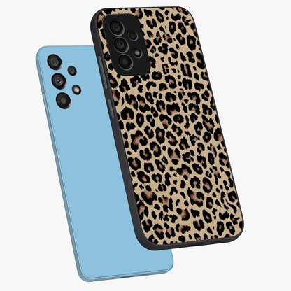 Savage Chic Pattern Glass Case displayed in angled mockup highlighting bold fashion inspired design with chic aesthetic.