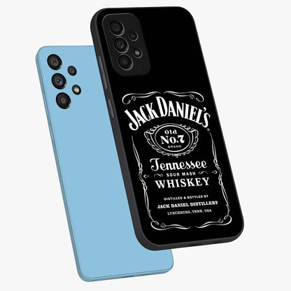 Vintage Whiskey Heritage Glass Case displayed in angled mockup highlighting retro beverage themed design with heritage aesthetic.