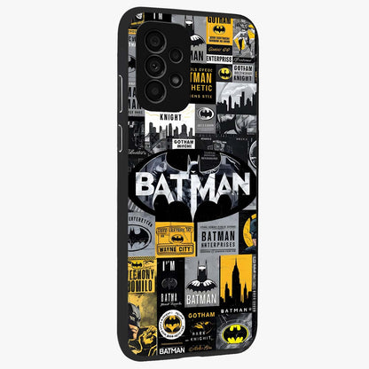 Knight Gotham Rise Glass Case upright view showcasing bold vigilante themed artwork with gothic city vibe.