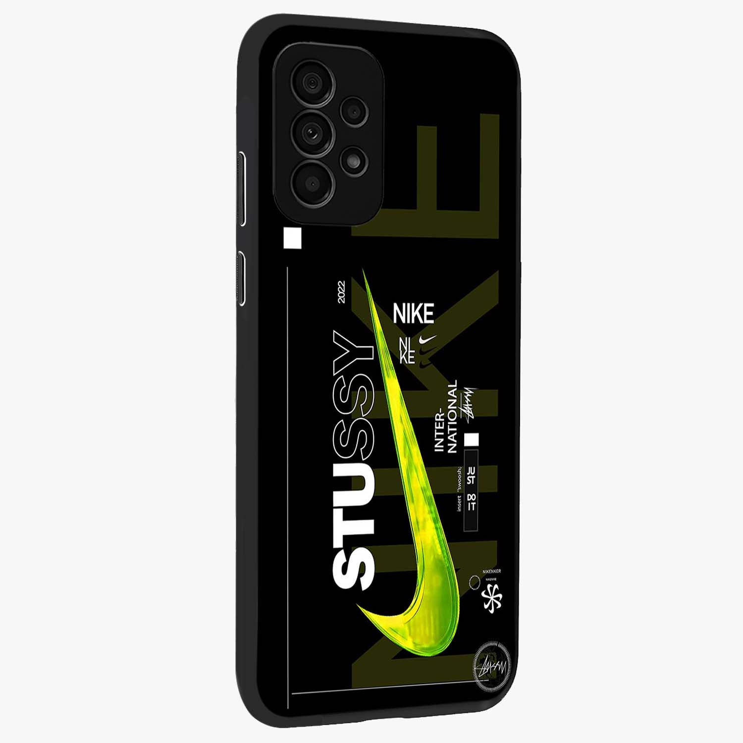 Neon Street Edition Glass Case upright view showcasing colorful neon artwork with modern street culture theme.