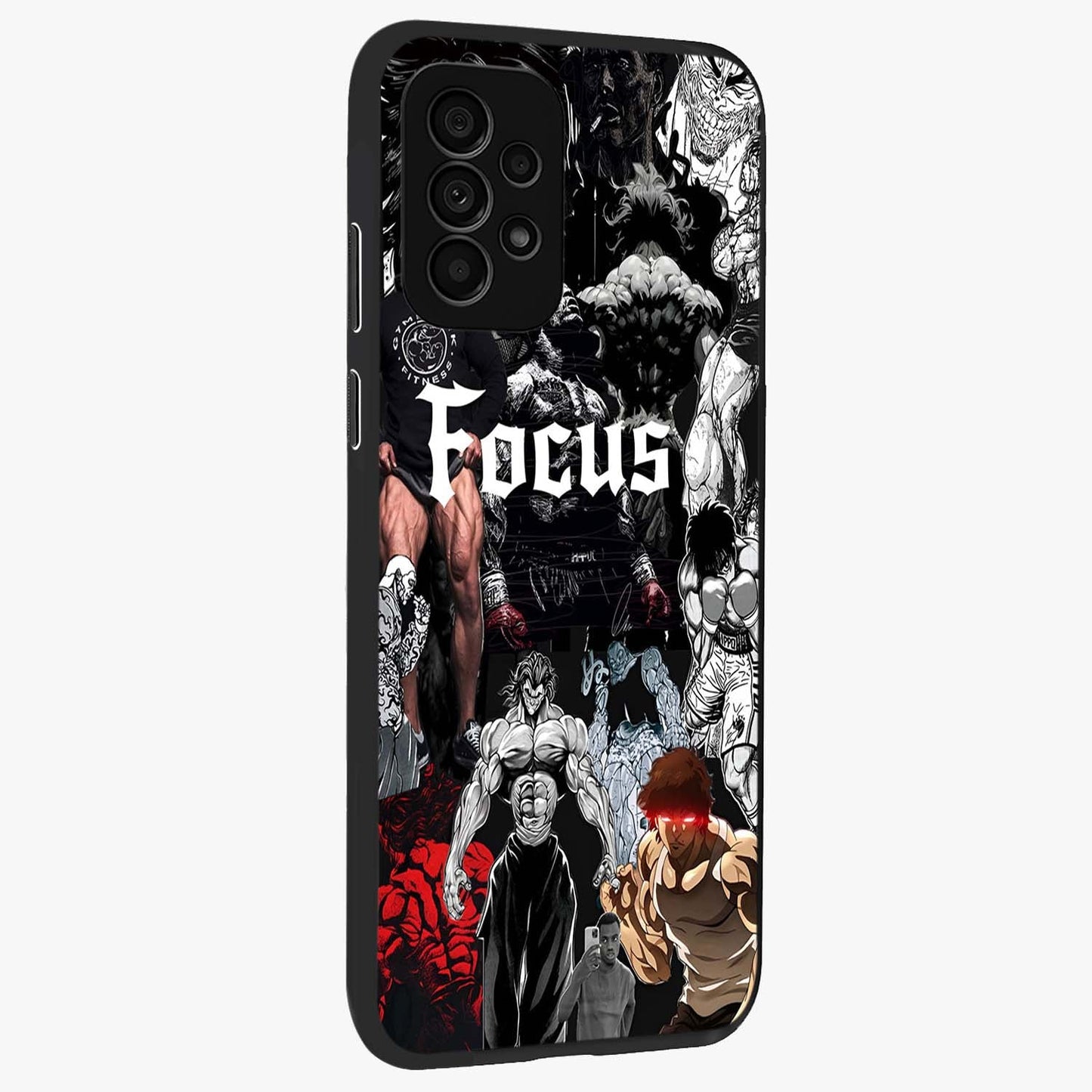 Relentless Power Focus Glass Case upright view showcasing strong inspirational artwork with powerful focus theme.