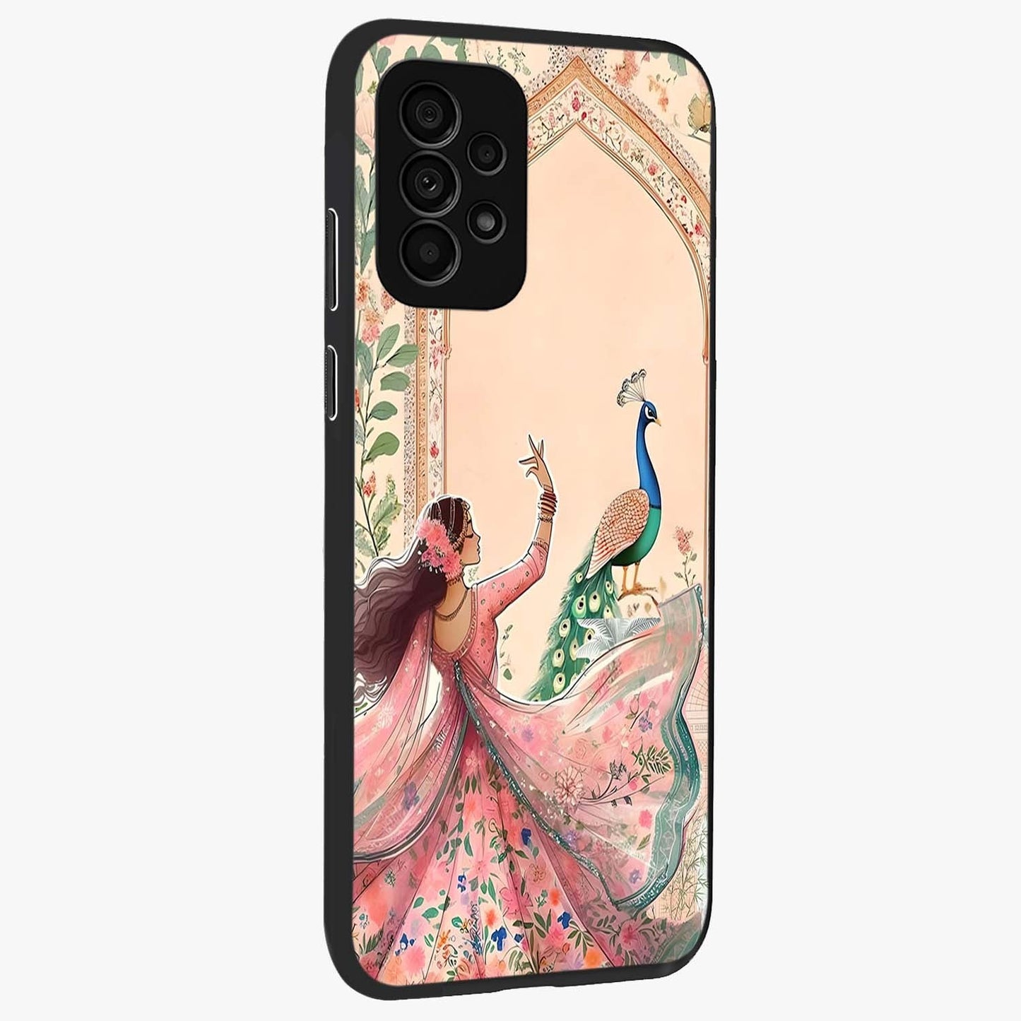 Royal Grace Muse Glass Case upright view showcasing stylish artistic artwork with sophisticated royal theme.