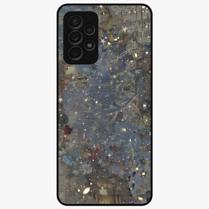 Aesthetic Astrolophia Glass Case showing flat back view with dreamy aesthetic design and glossy glass finish.