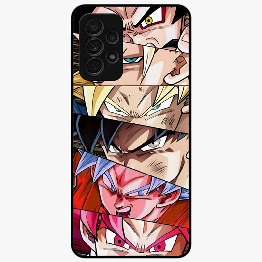 Anime Character Glass Case showing flat back view with vibrant anime artwork and glossy glass finish.