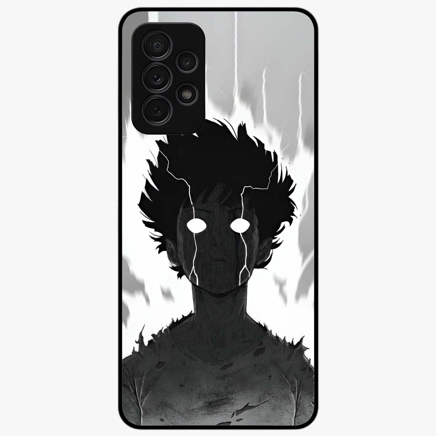 Awakened Inner Rage Glass Case showing flat back view with intense artistic artwork and glossy glass finish.