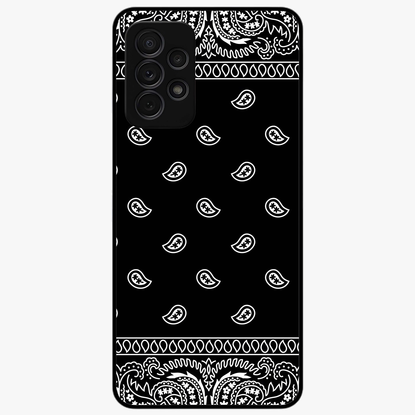 Retro Rebel Threads Glass Case showing flat back view with vintage street style artwork and glossy glass finish.