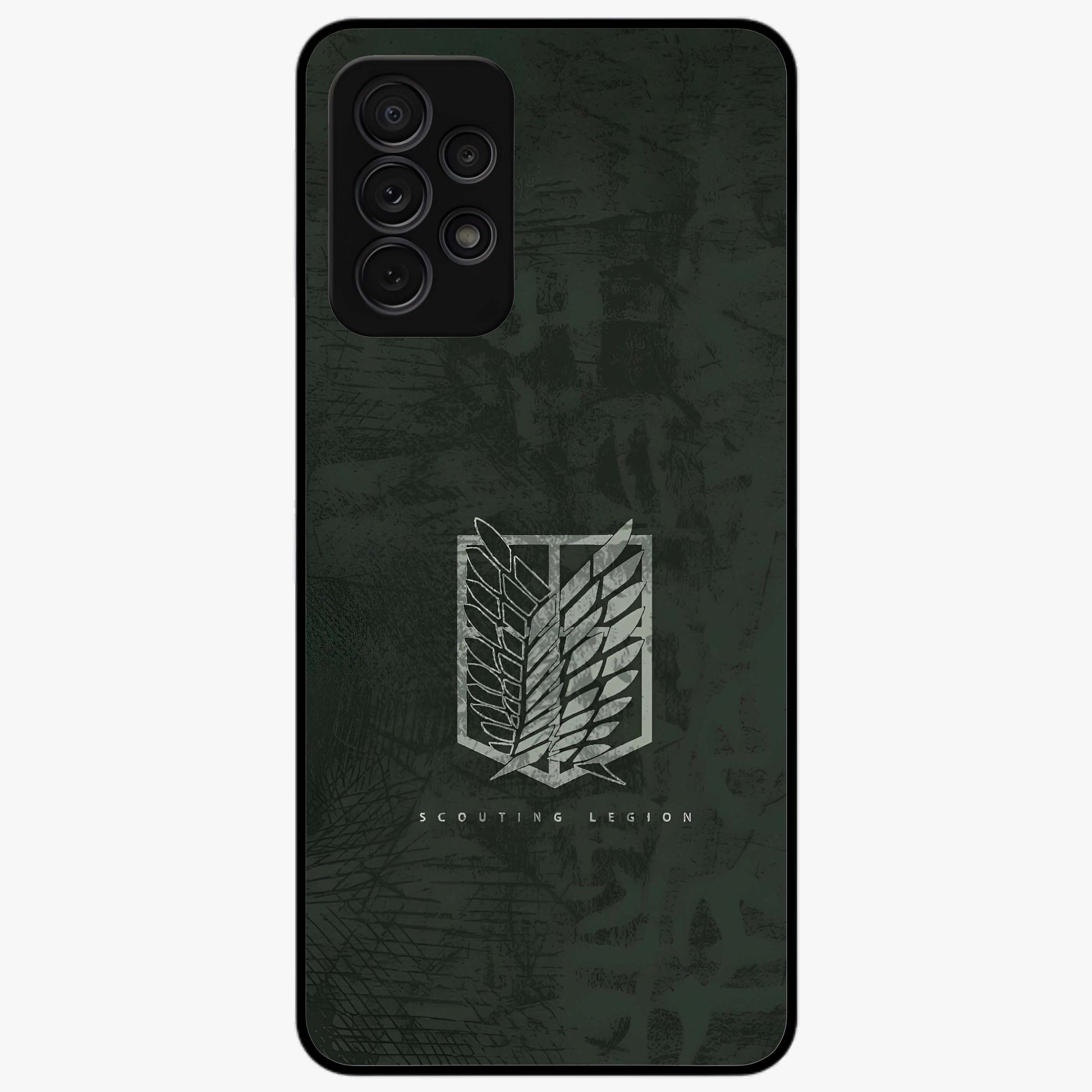 Wings Of Freedom Glass Case showing flat back view with symbolic wings artwork and glossy glass finish.