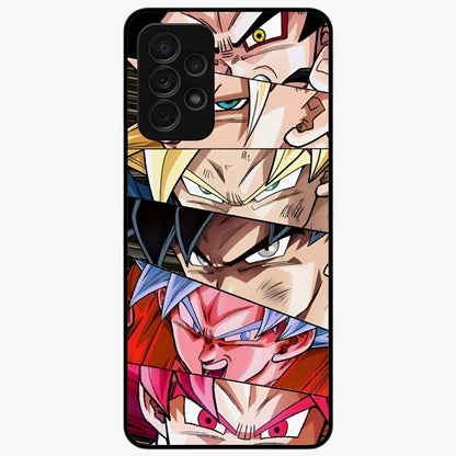 Anime Character Glass Case showing flat back view with vibrant anime artwork and glossy glass finish.