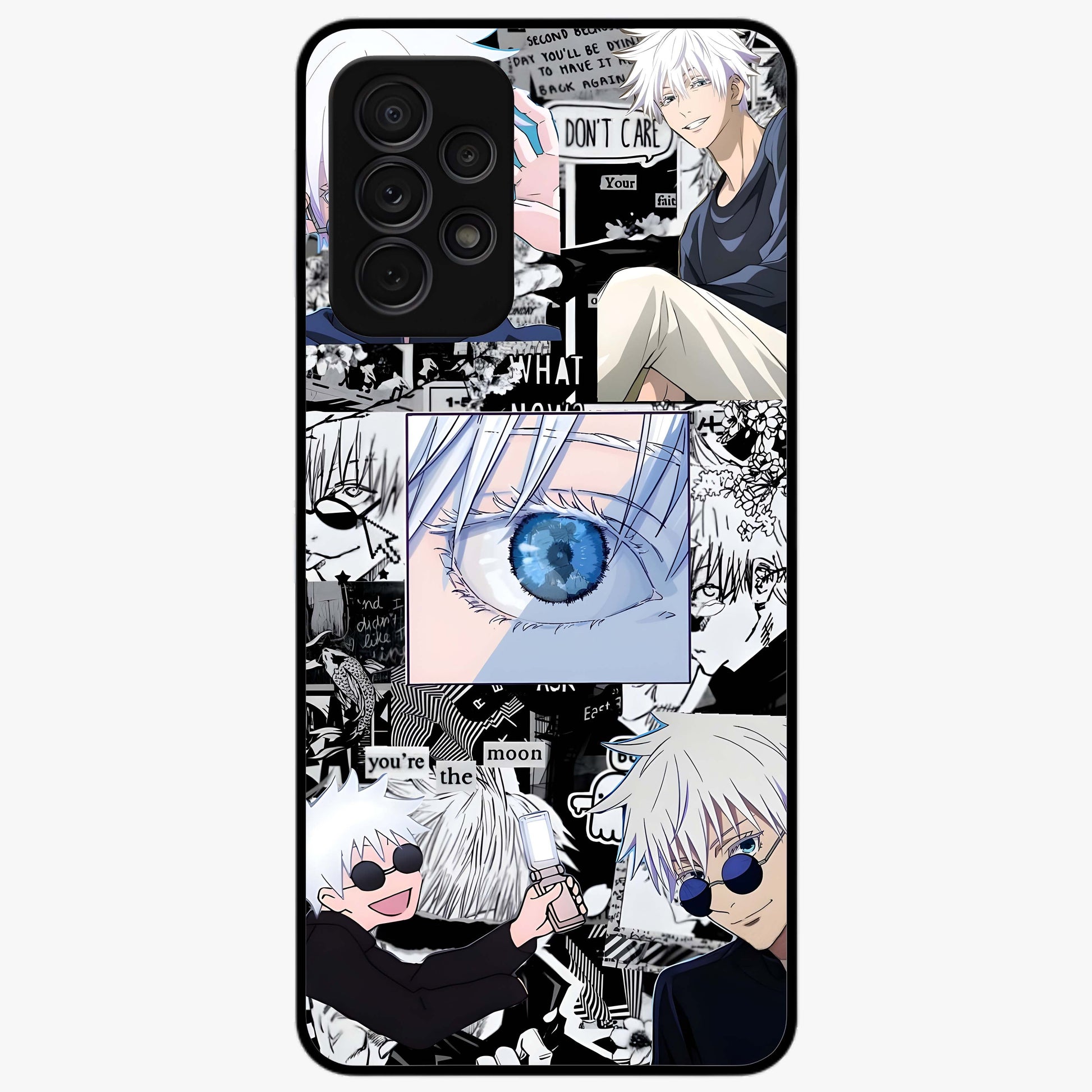 Infinity Sorcerer Chaos Glass Case showing flat back view with mystical sorcerer themed artwork and glossy glass finish.