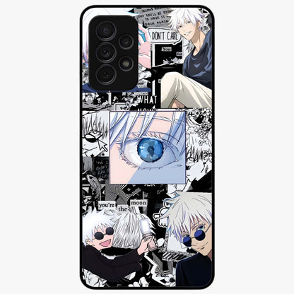 Infinity Sorcerer Chaos Glass Case showing flat back view with mystical sorcerer themed artwork and glossy glass finish.