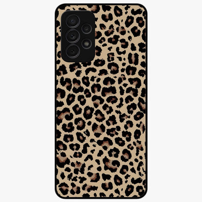 Savage Chic Pattern Glass Case showing flat back view with stylish patterned artwork and glossy glass finish.