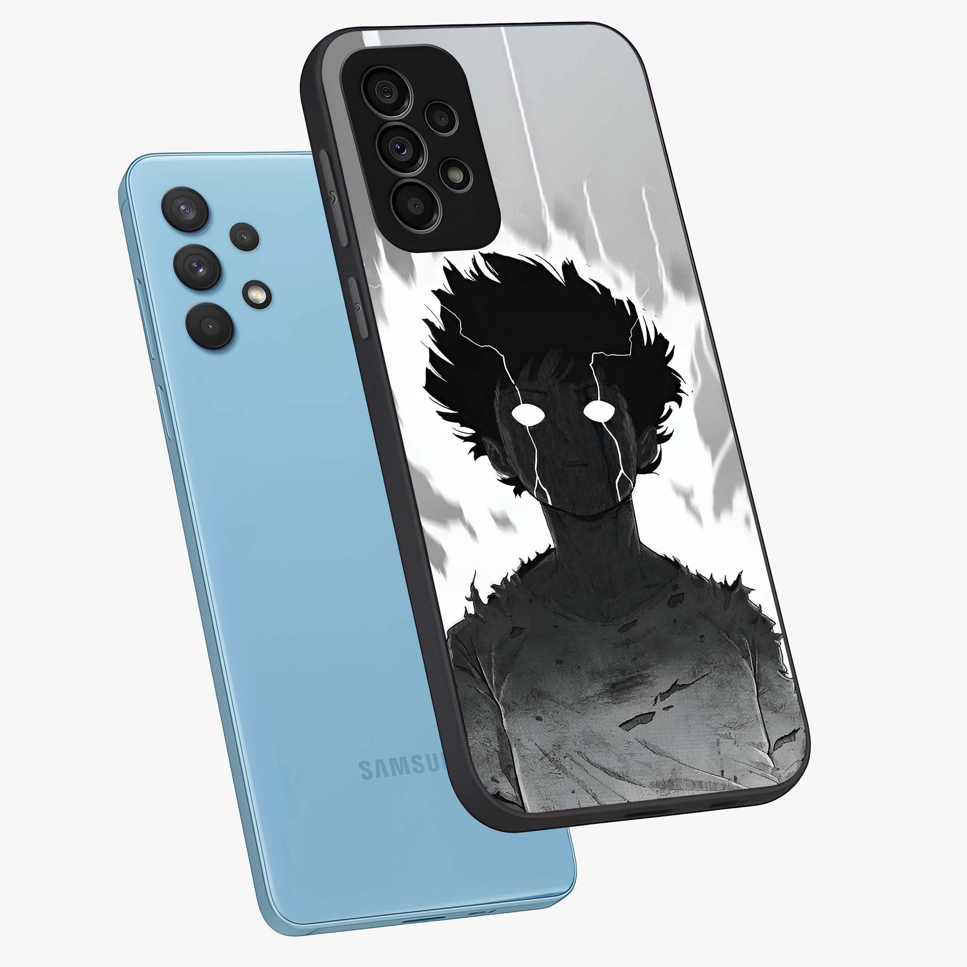 Awakened Inner Rage Glass Case displayed in angled mockup highlighting powerful graphic design and bold artistic theme.